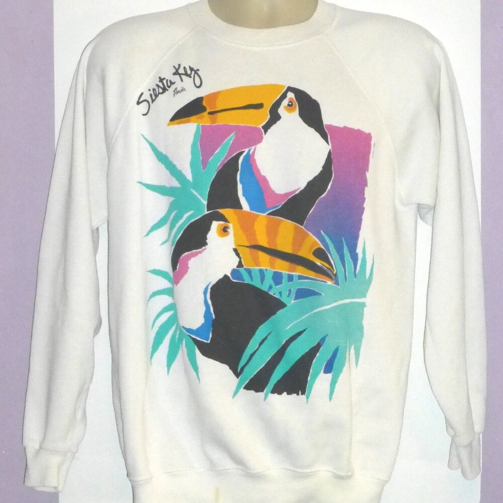 VTG Hanes Siesta Key Florida Women's Sweatshirt Size: Large HAS STAINS READ